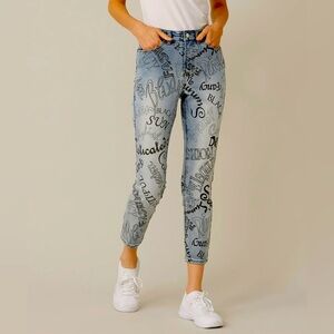 💎 Joseph Ribkoff Blue Ankle Cropped Jeans